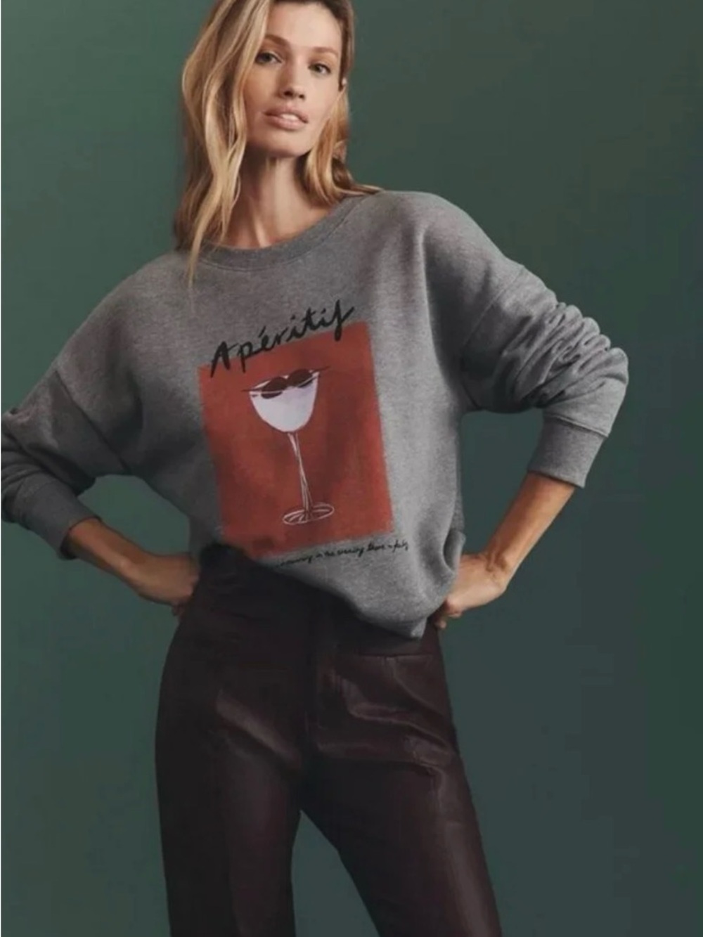 NWT Maeve Light Gray Ribbed Crewneck Sweatshirt (oversized small)